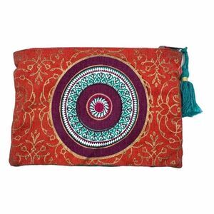 Nature Decouvertes Mandella design orange pouch